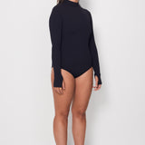 Turtleneck Surfsuit - Black Rib